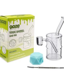 Ooze Toxic Barrel Full Quartz Mini Dab Rig With Silicone Stash Jar, Glass  Pipes and Accessories